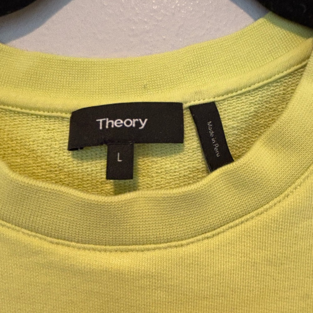 Theory Lemon Short Sleeve Sweatshirt Dress 190 - Picture 3 of 5